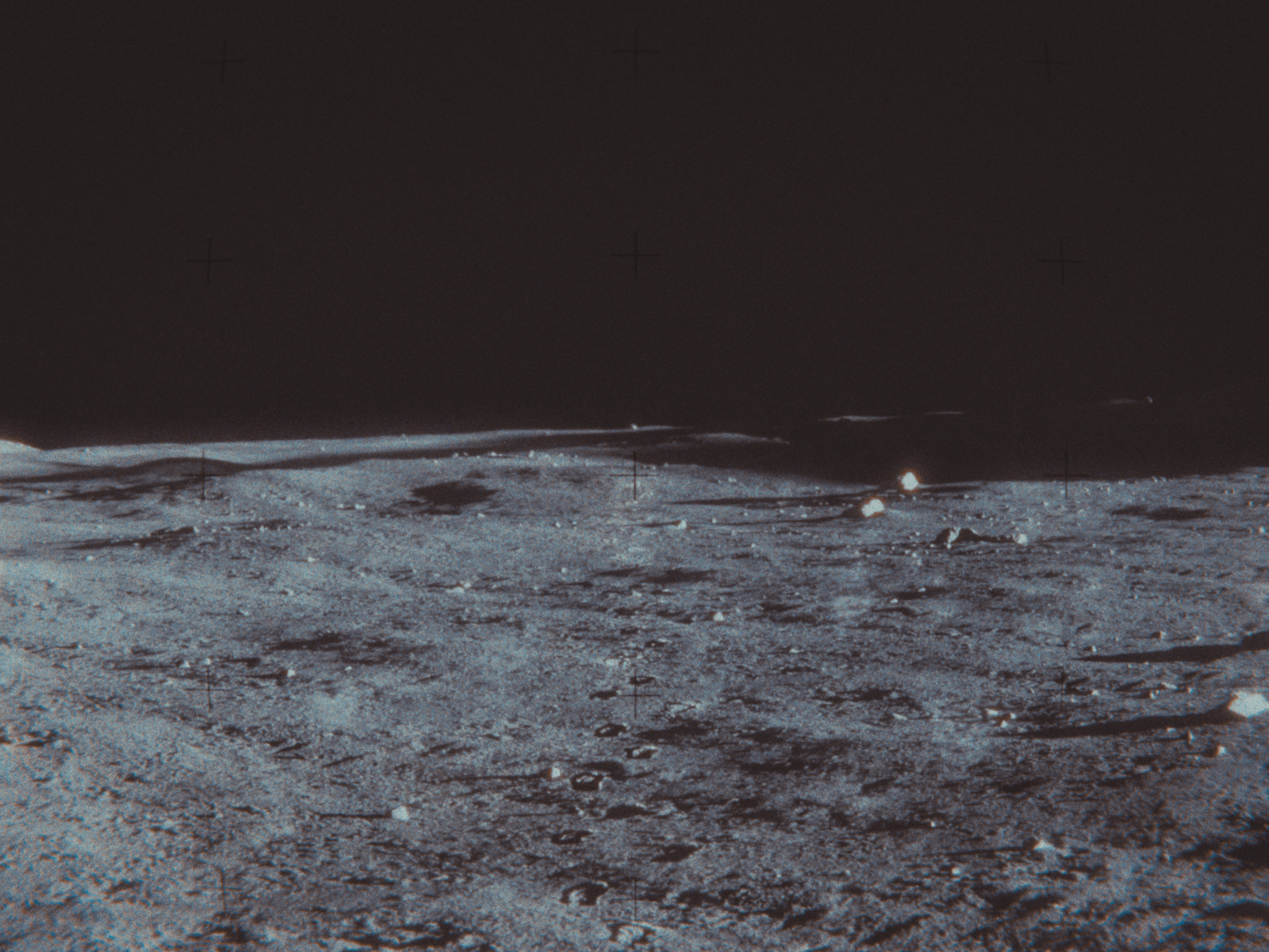 The lunar surface.